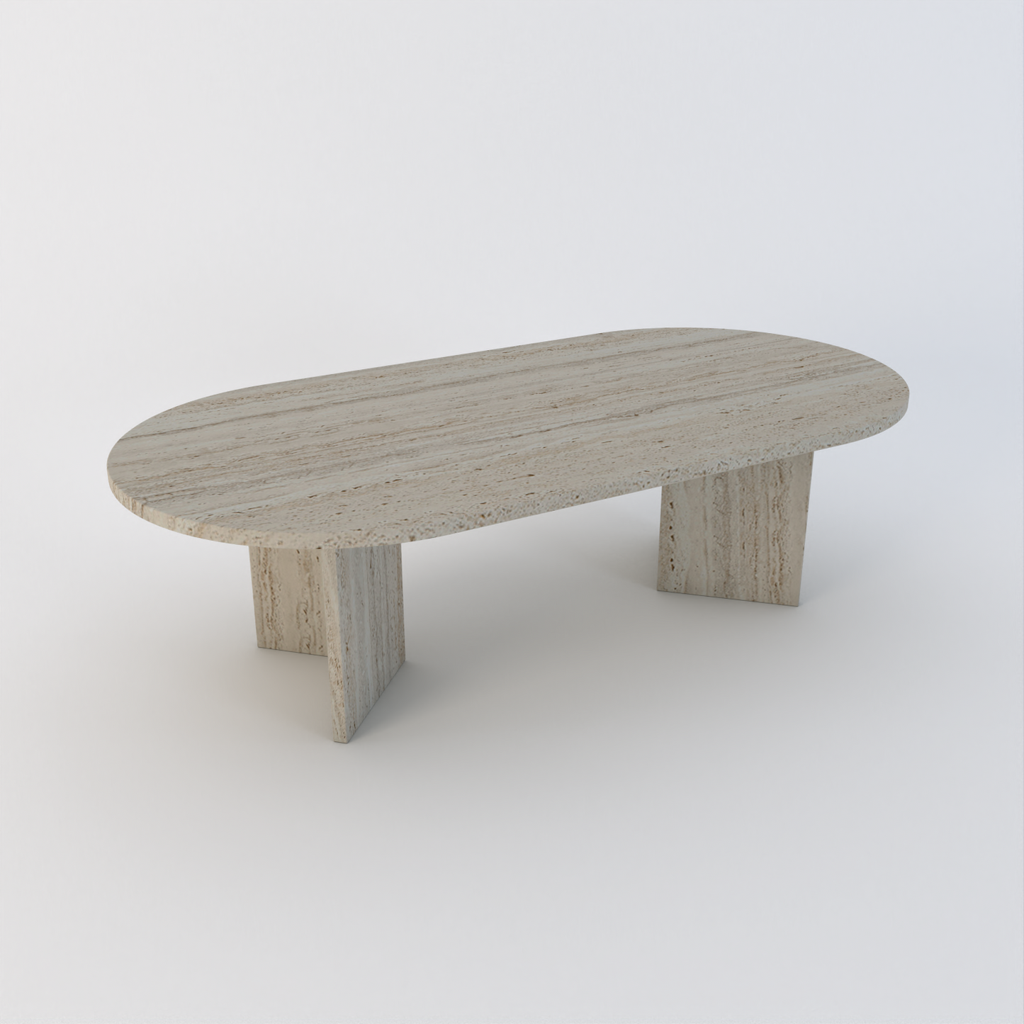 Anna Travertine Oblong Coffee Table