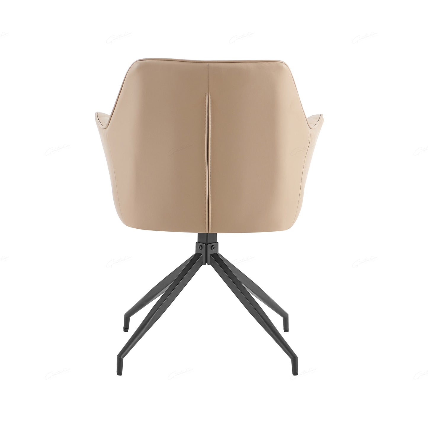 Pair of Arden Faux Leather Dining Chairs – Grey or Mink with Black Legs
