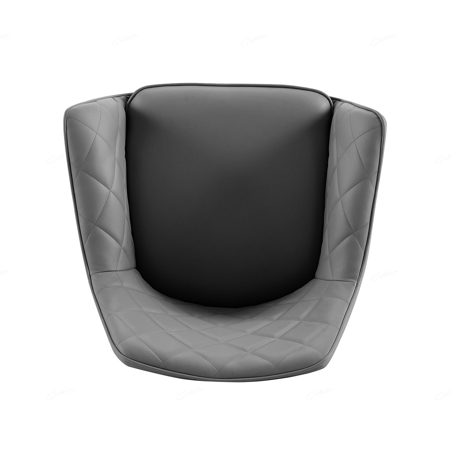Pair of Arden Faux Leather Dining Chairs – Grey or Mink with Black Legs