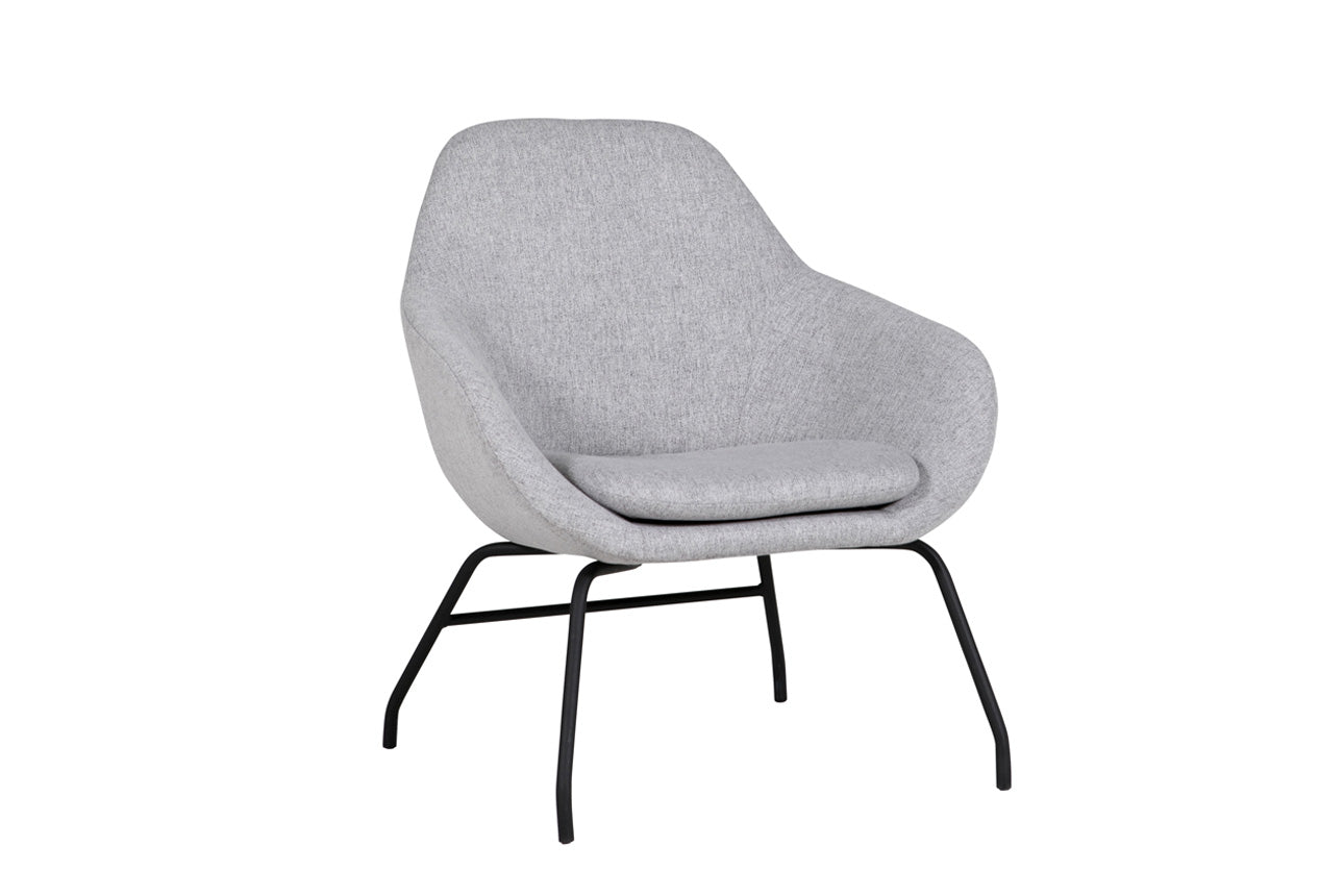 Aero Accent Chair – Navy or Grey Melange Fabric with Black Legs