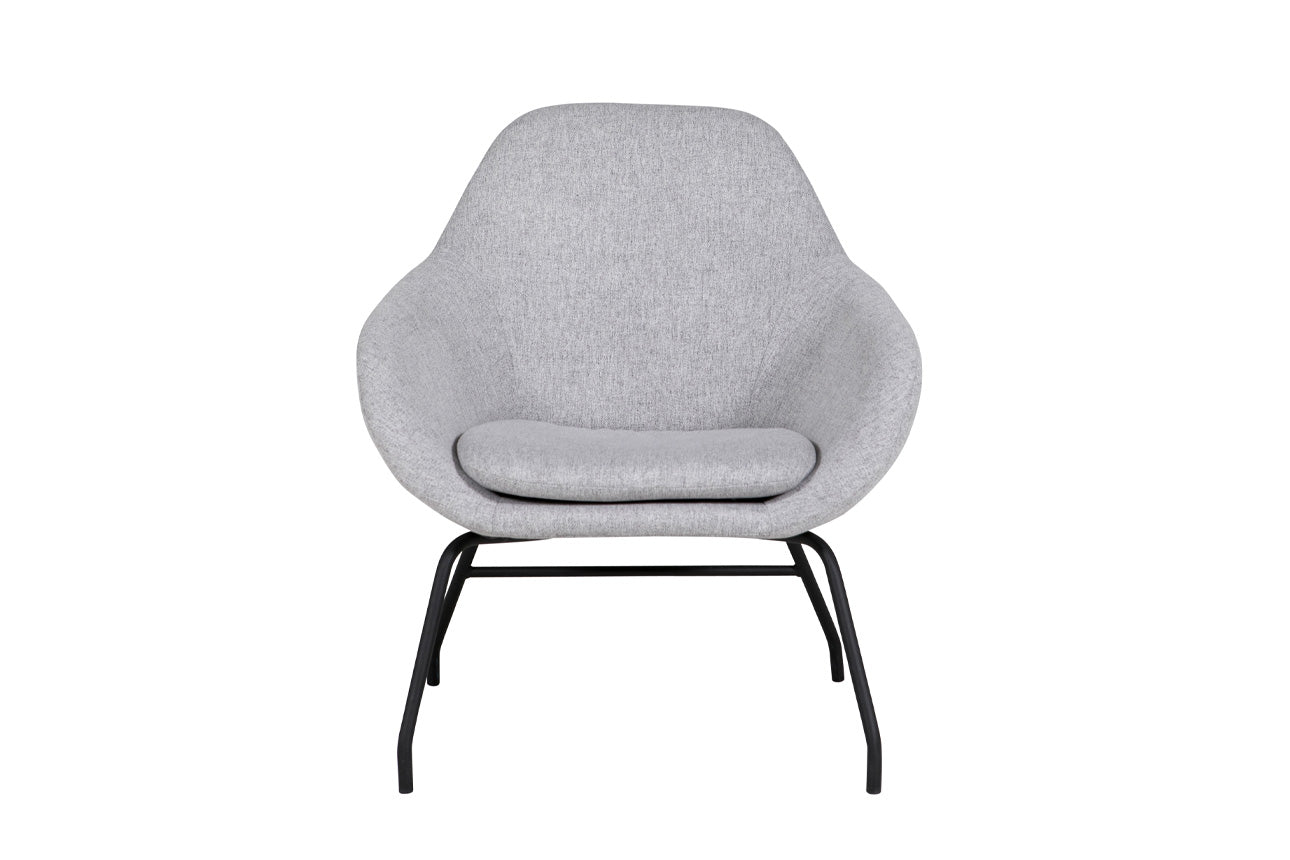 Aero Accent Chair – Navy or Grey Melange Fabric with Black Legs
