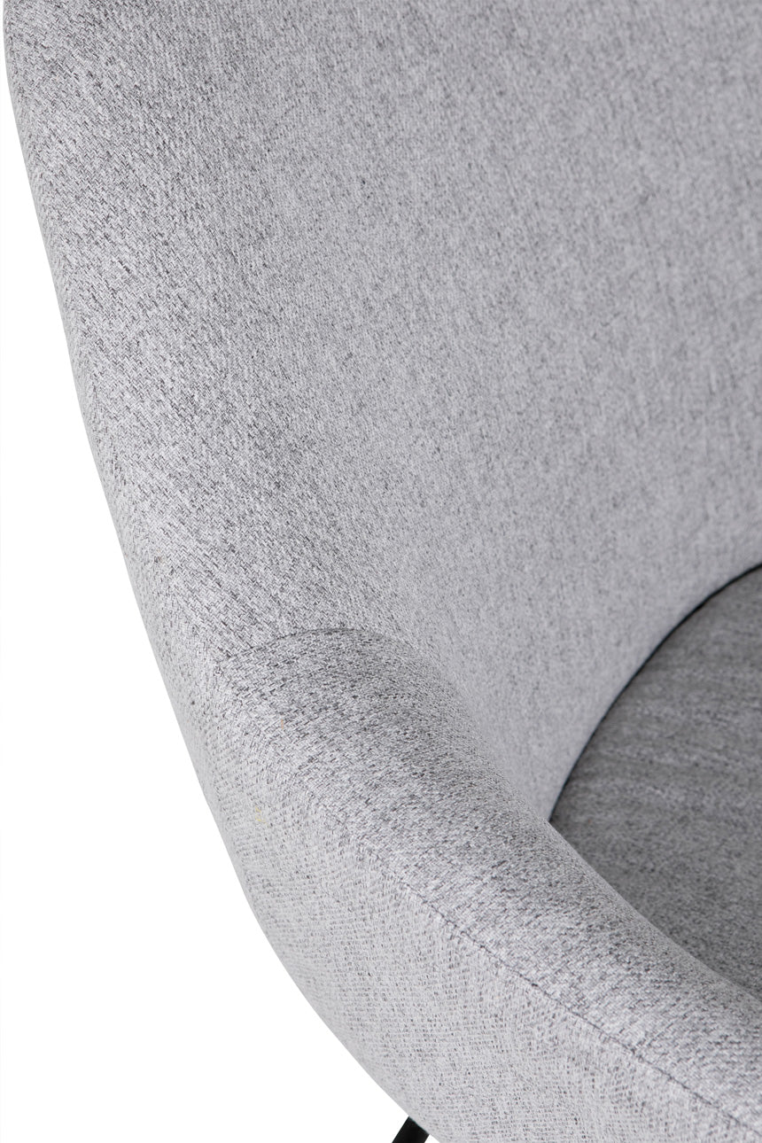 Aero Accent Chair – Navy or Grey Melange Fabric with Black Legs