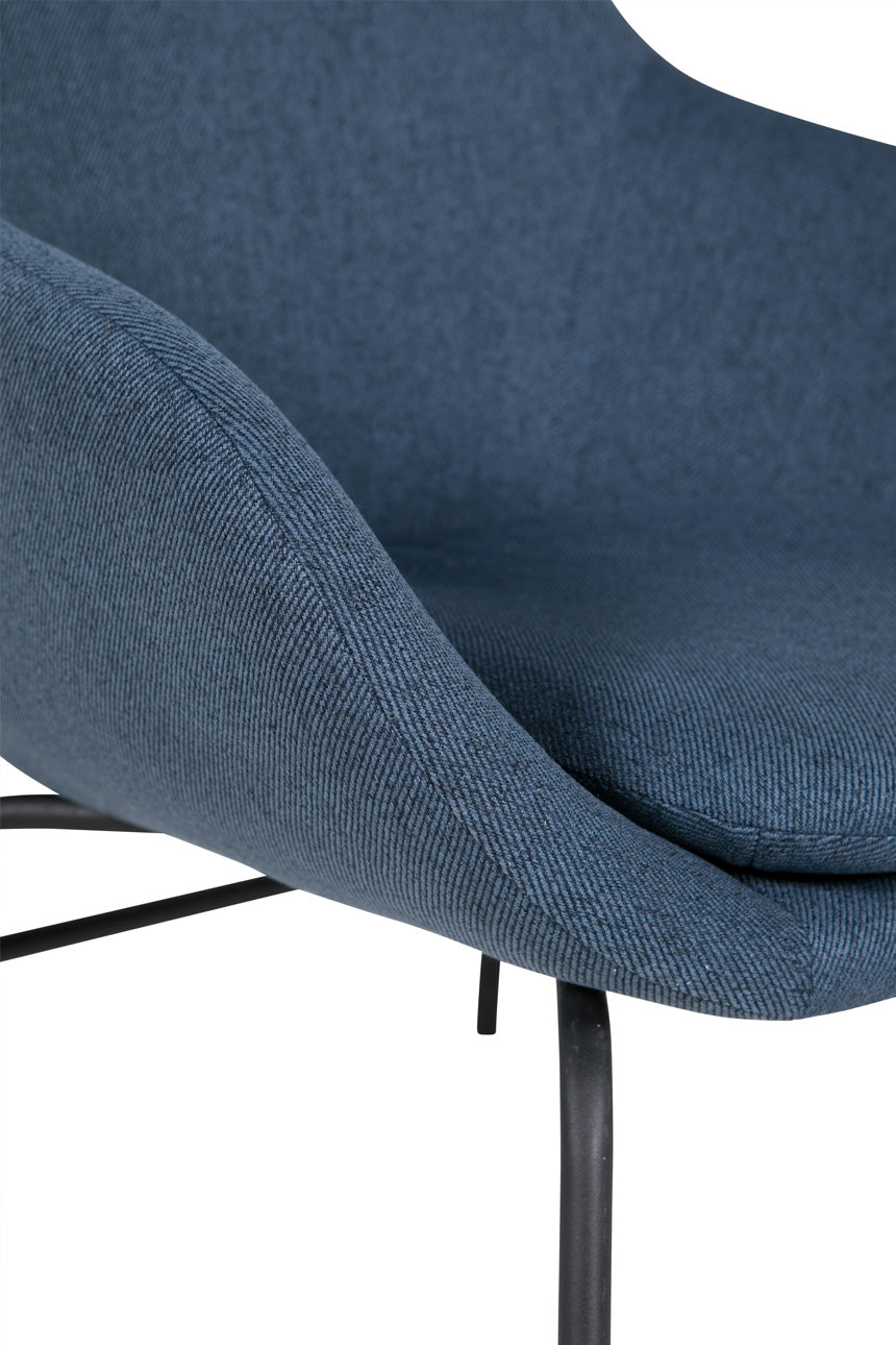 Aero Accent Chair – Navy or Grey Melange Fabric with Black Legs