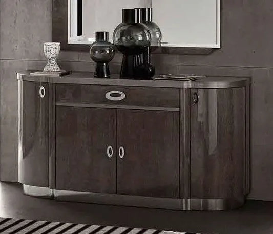 Ali Silver Birch Italian 4 Door 1 Drawer Sideboard