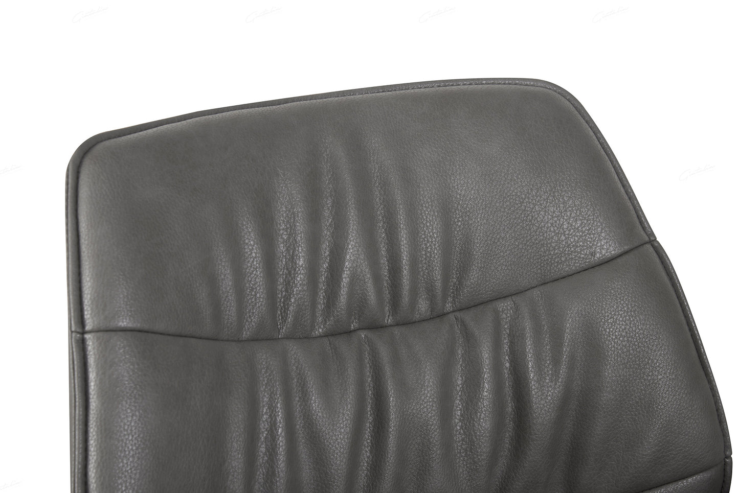 Pair of Averio Swivel Dining Chairs – Storm Grey Faux Leather with Arms