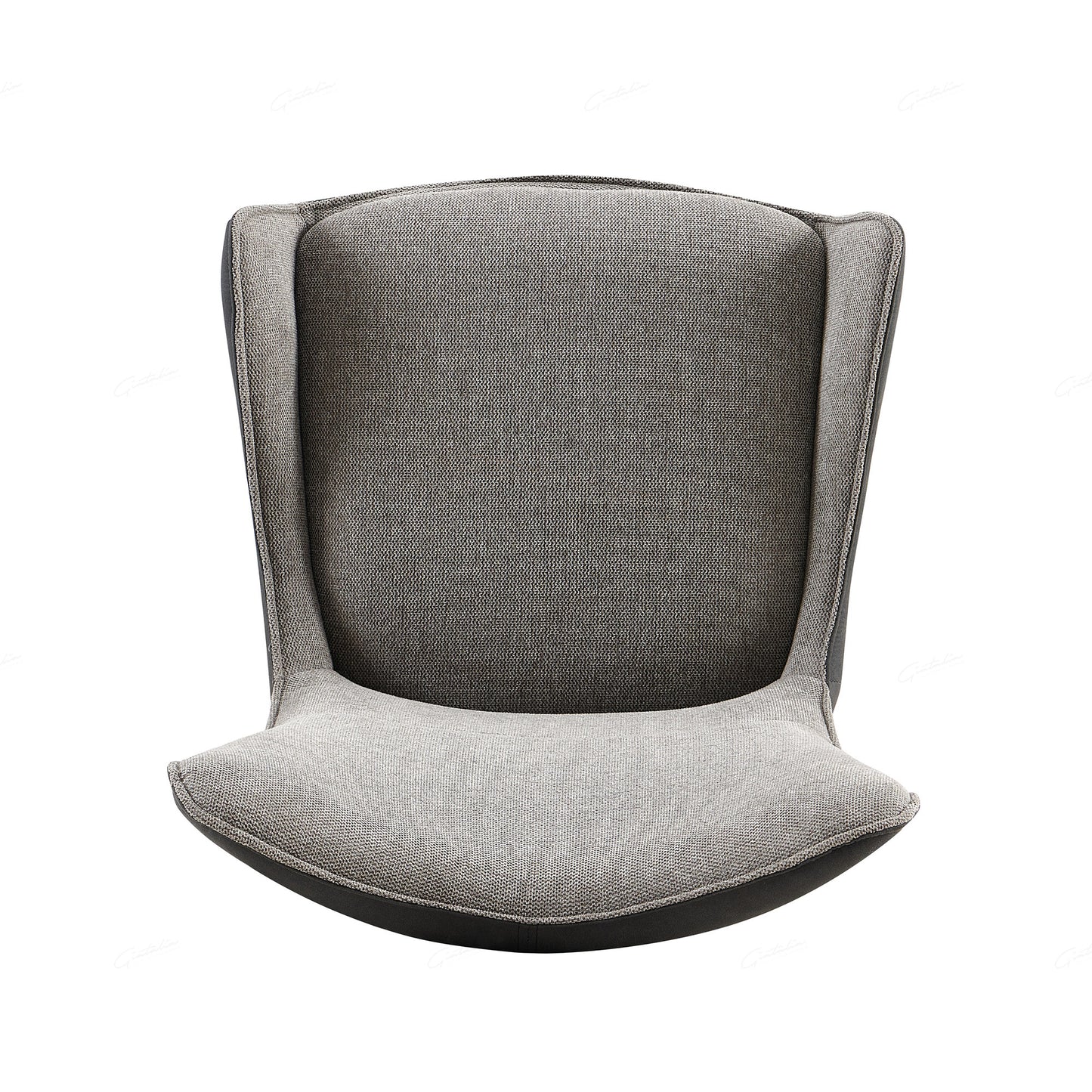 Pair of Avery Dining Chairs – Two-Tone Grey Fabric with Black Metal Legs