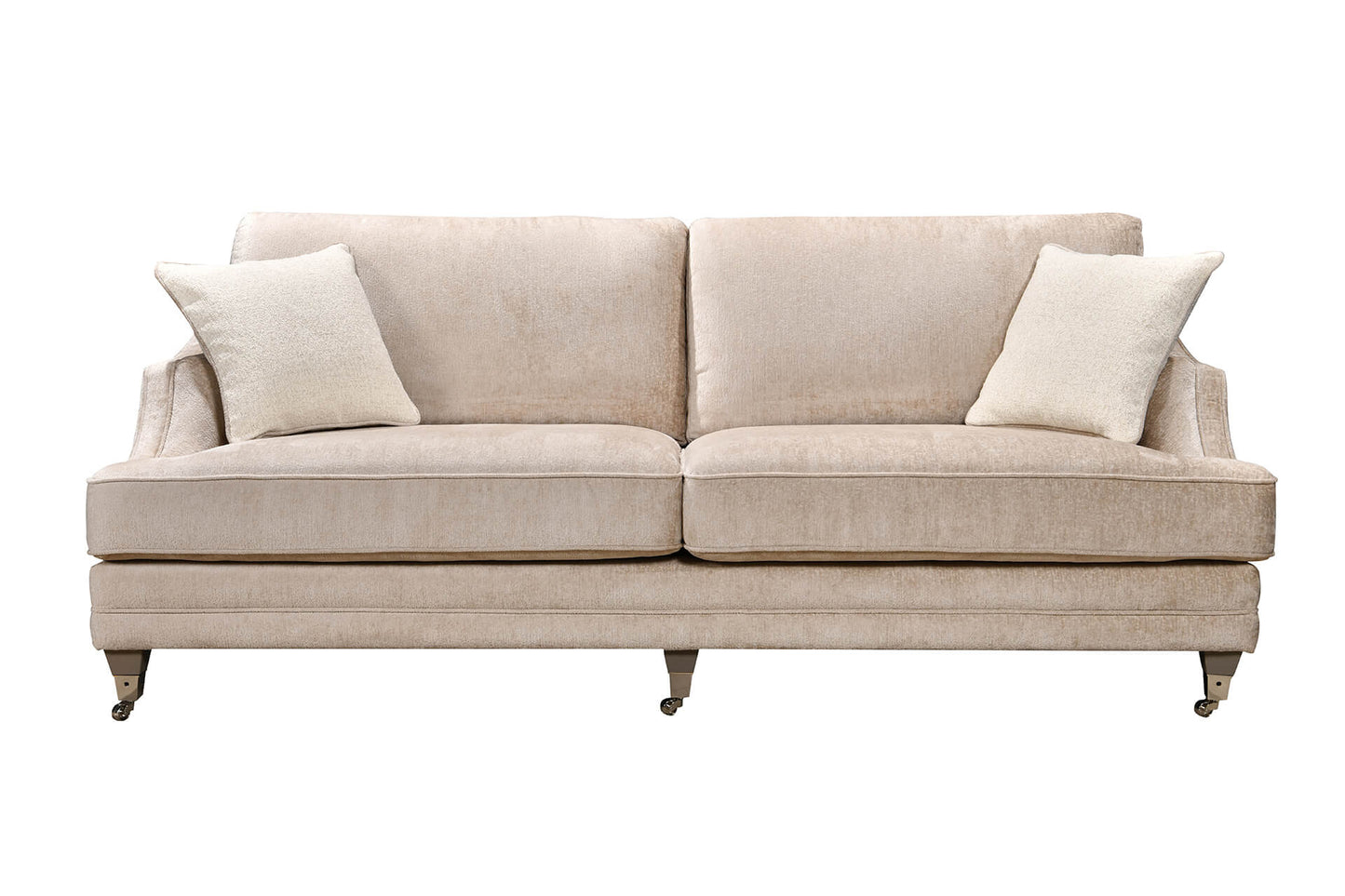 Bell 4 Seater Fixed Back Sofa – Chenille Velvet