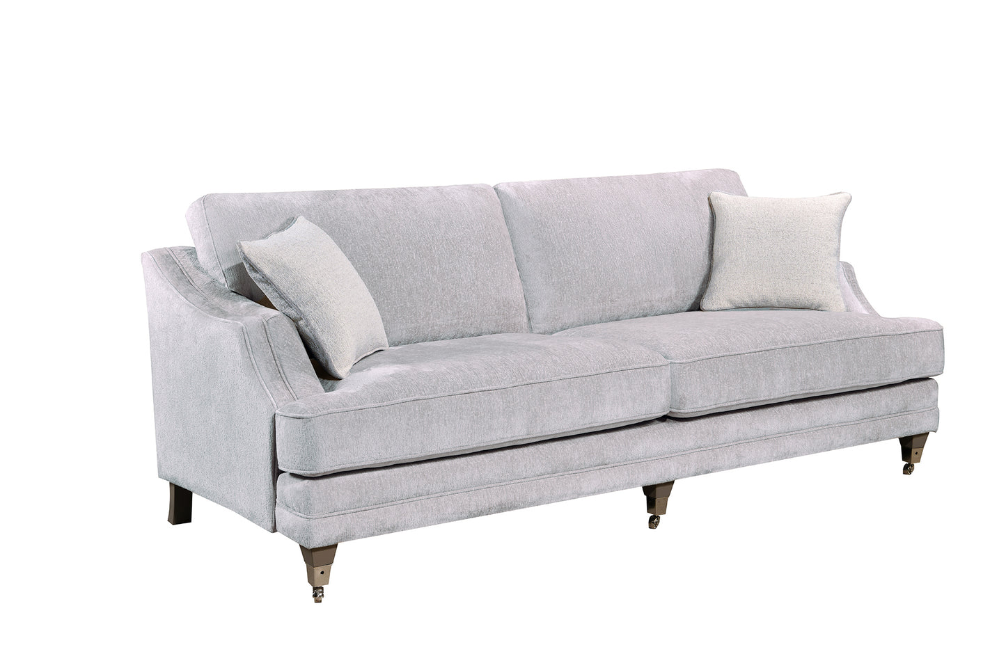 Bell 4 Seater Fixed Back Sofa – Chenille Velvet