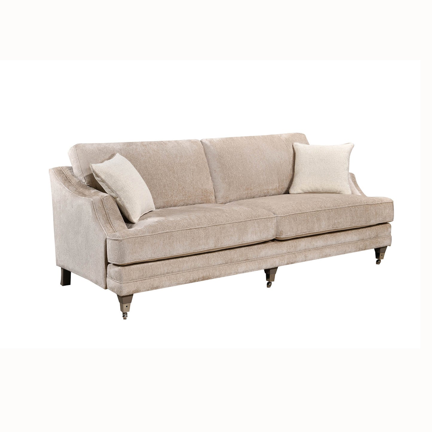 Bell 4 Seater Fixed Back Sofa – Chenille Velvet