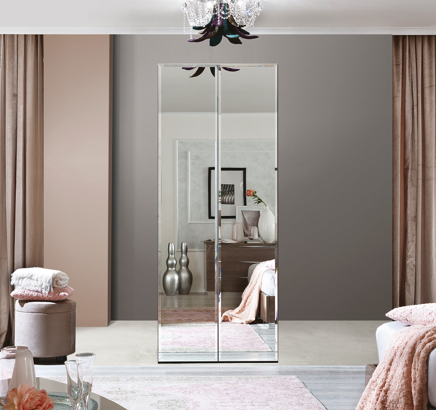 Caligula Mirrored Wardrobe - Various Colours & Sizes