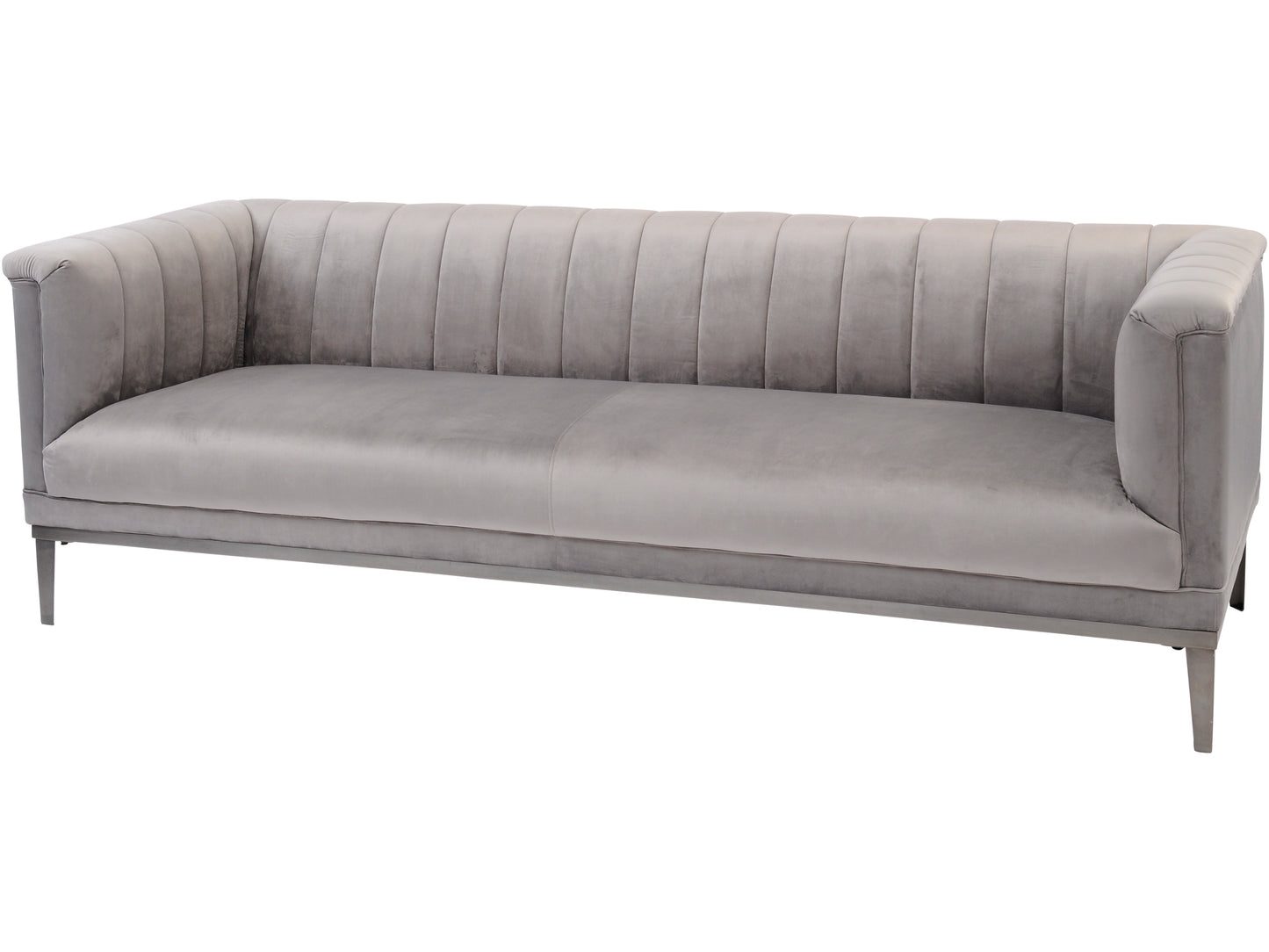 Chelsea Grey 3 Seater Ribbed Sofa