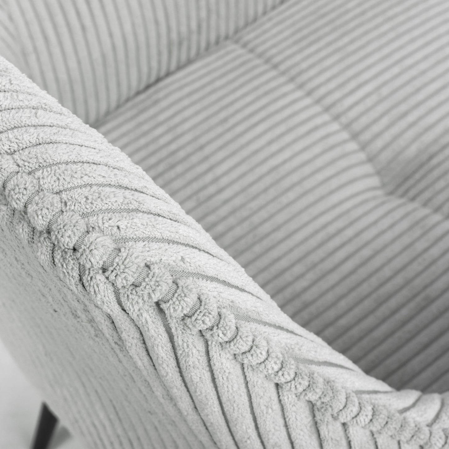 Pair of Cordelle Dining Chairs – Corduroy Upholstery with Black Legs