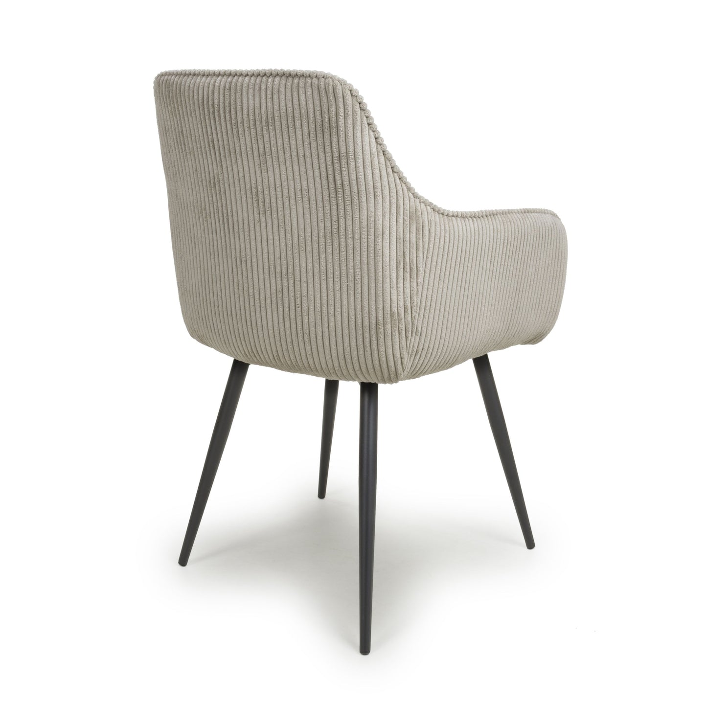 Pair of Cordelle Dining Chairs – Corduroy Upholstery with Black Legs