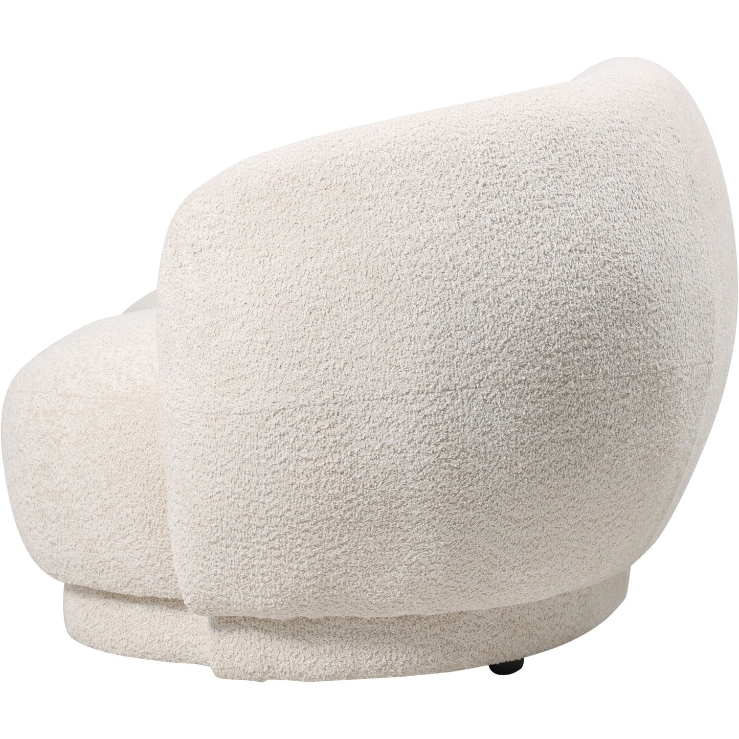 Camilla Curved Mini Sofa – Cream Chenille