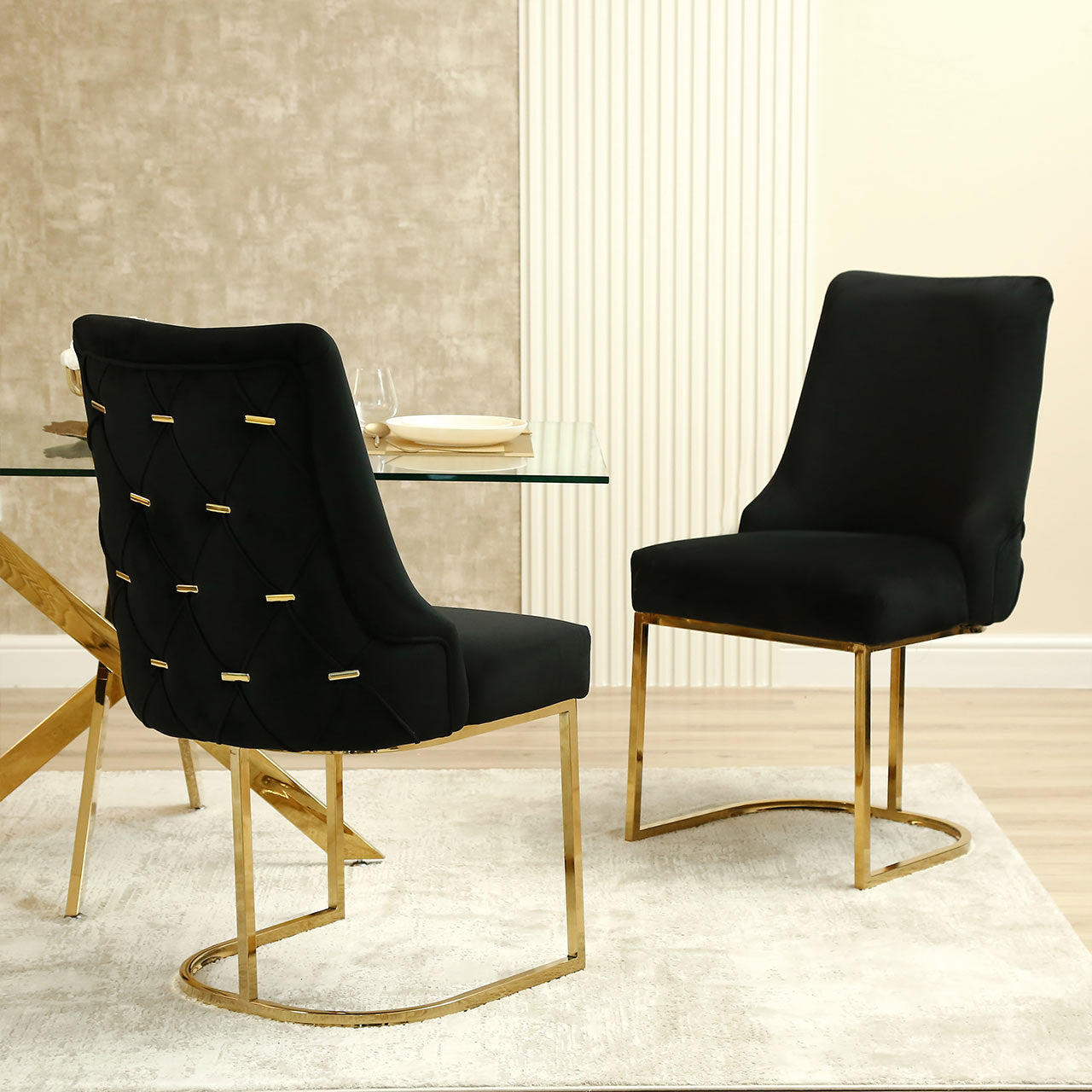 Pair of Caz Dining Chairs – Modern Upholstered Dining Seating