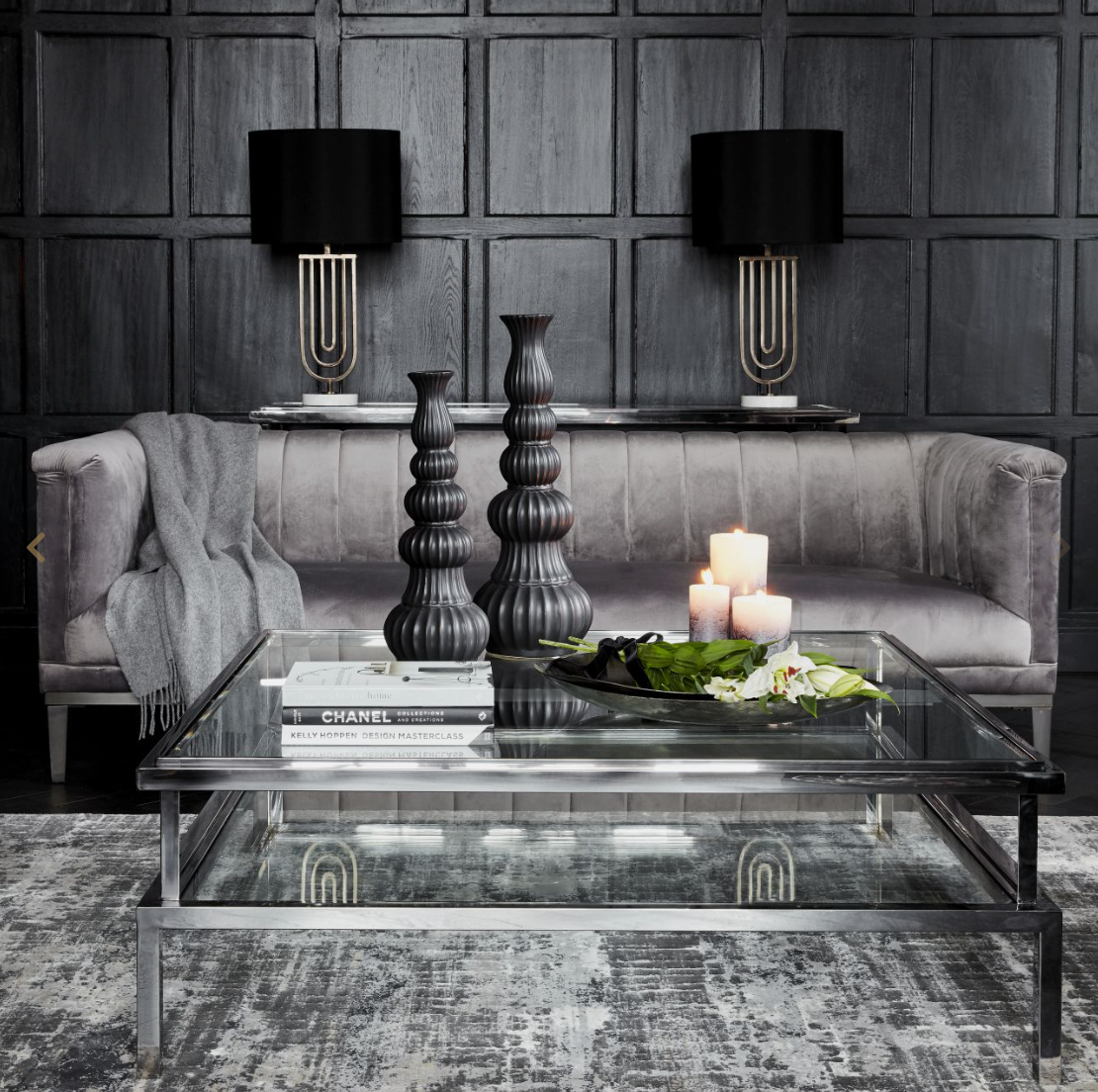 Chelsea Grey 3 Seater Ribbed Sofa