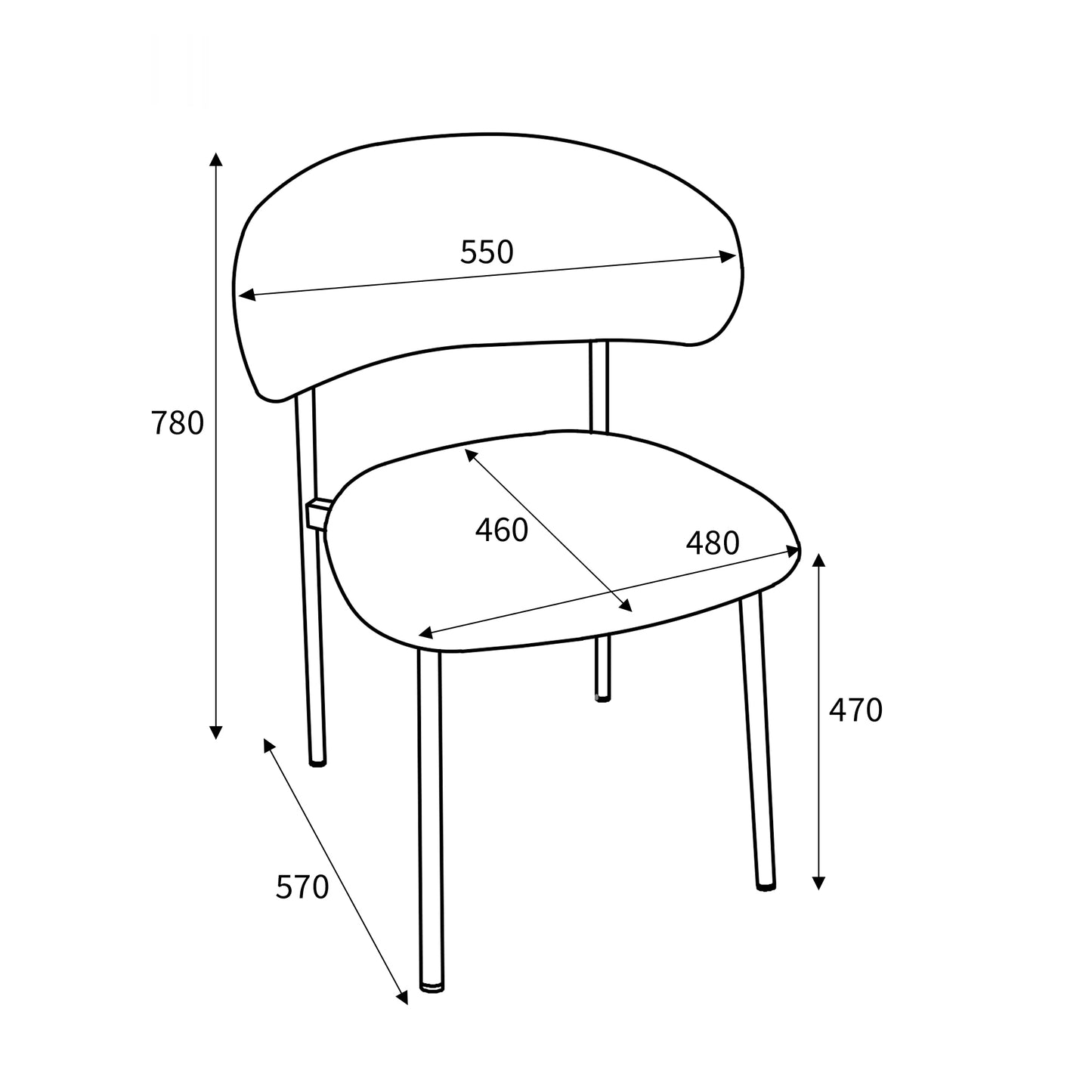 Clarissa Dining Chair - Set of 2