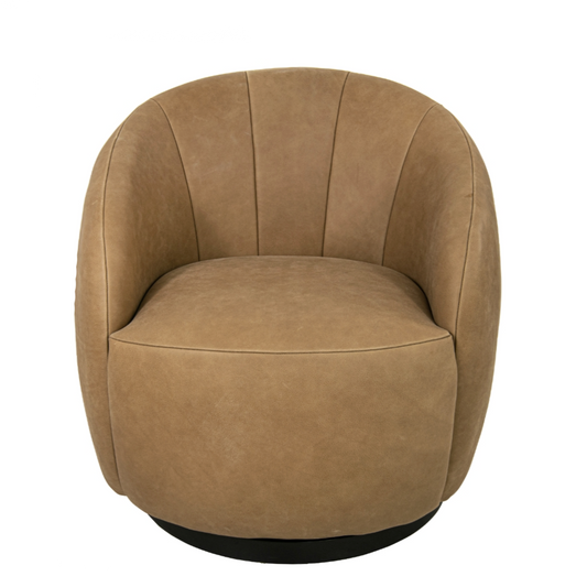 Colin Caramel Finish Swivel Chair
