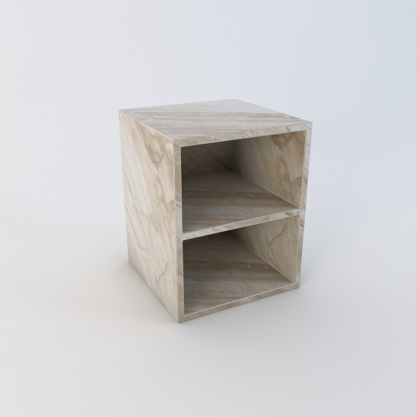 Lena Side Table with Shelf – Custom Stone Furniture in Granite, Quartz & Marble