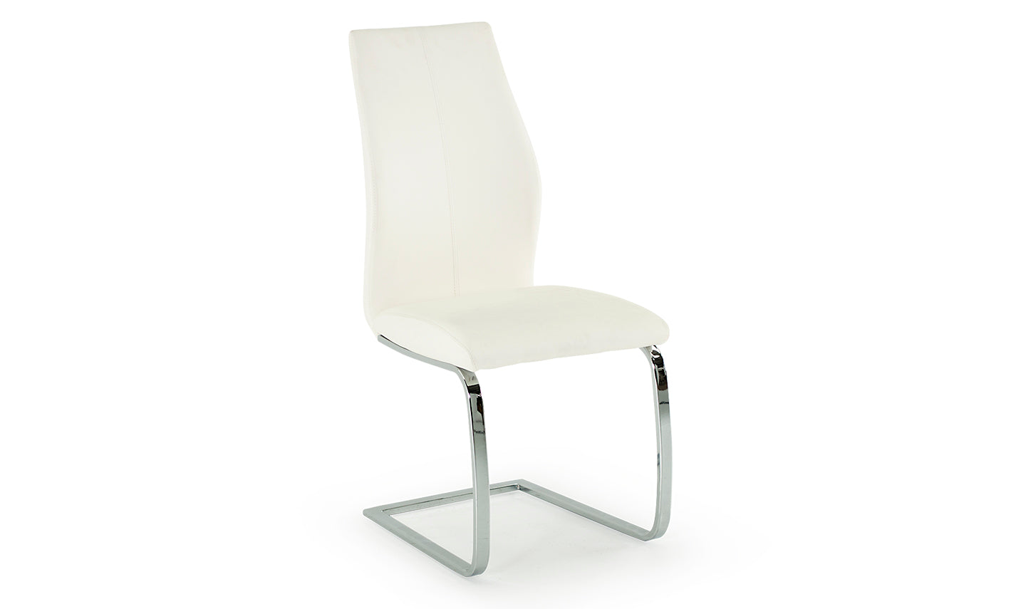 Pair of ALI Dining Chairs – Faux Leather & Chrome Legs (6 Colours)