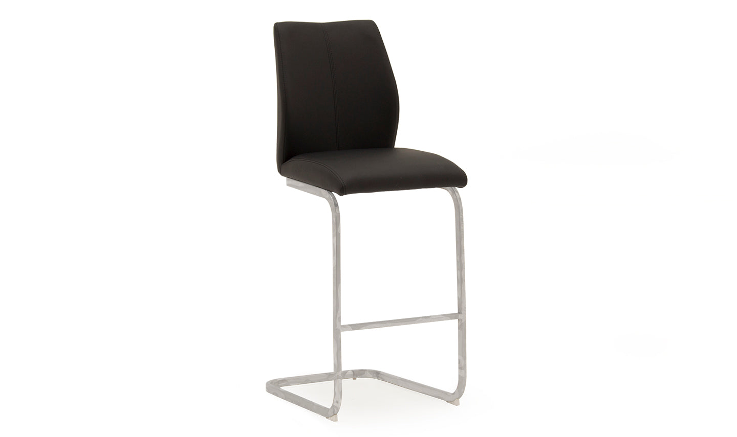 Pair of Ali Faux Leather Bar Stools with Chrome Legs – 6 Colours