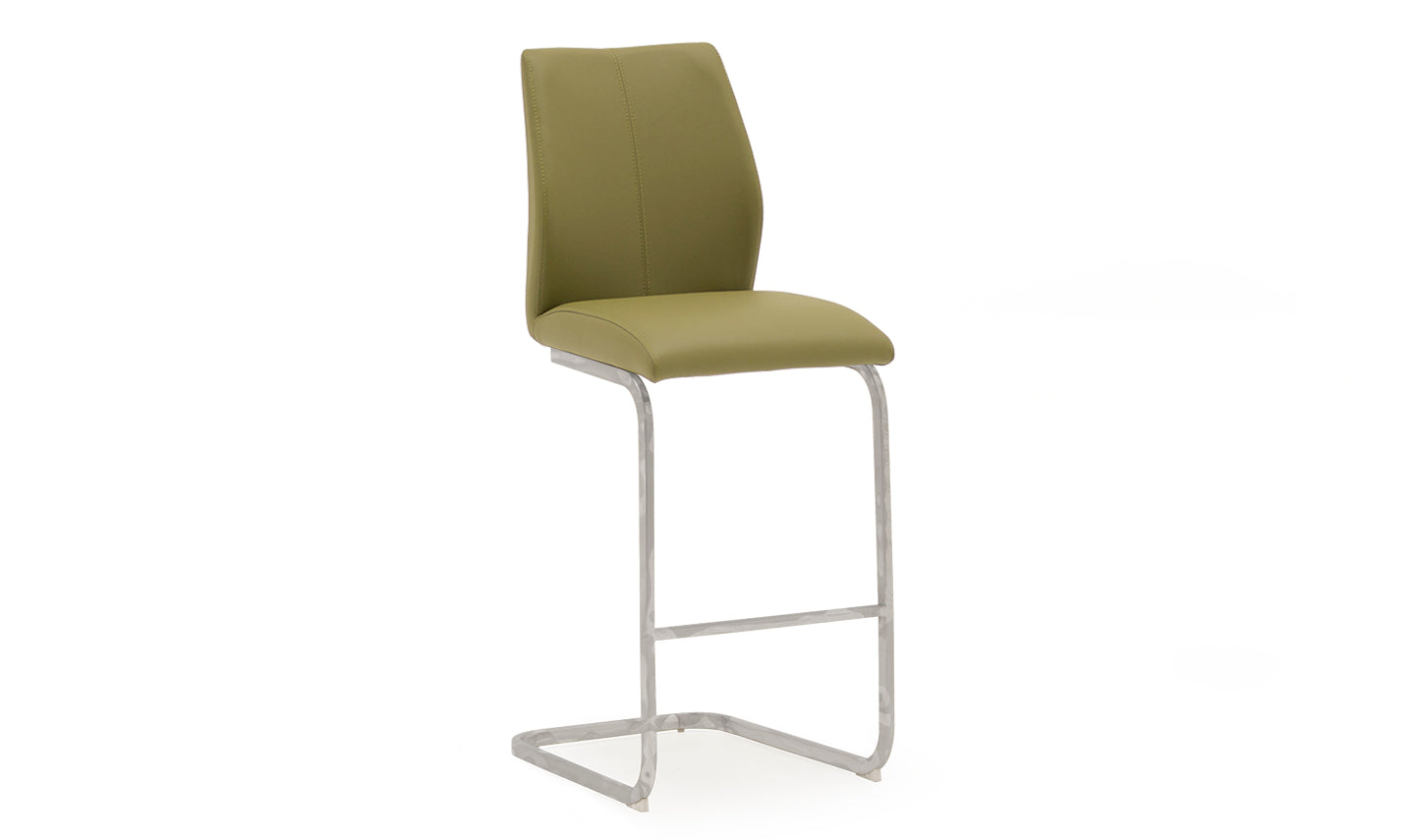 Pair of Ali Faux Leather Bar Stools with Chrome Legs – 6 Colours