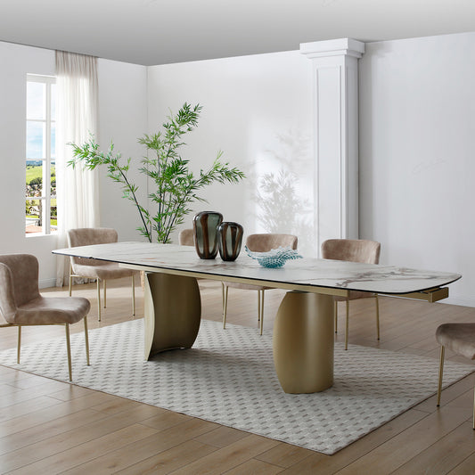 Eterna Italian Ceramic Extendable Dining Table – Seats 8 to 12