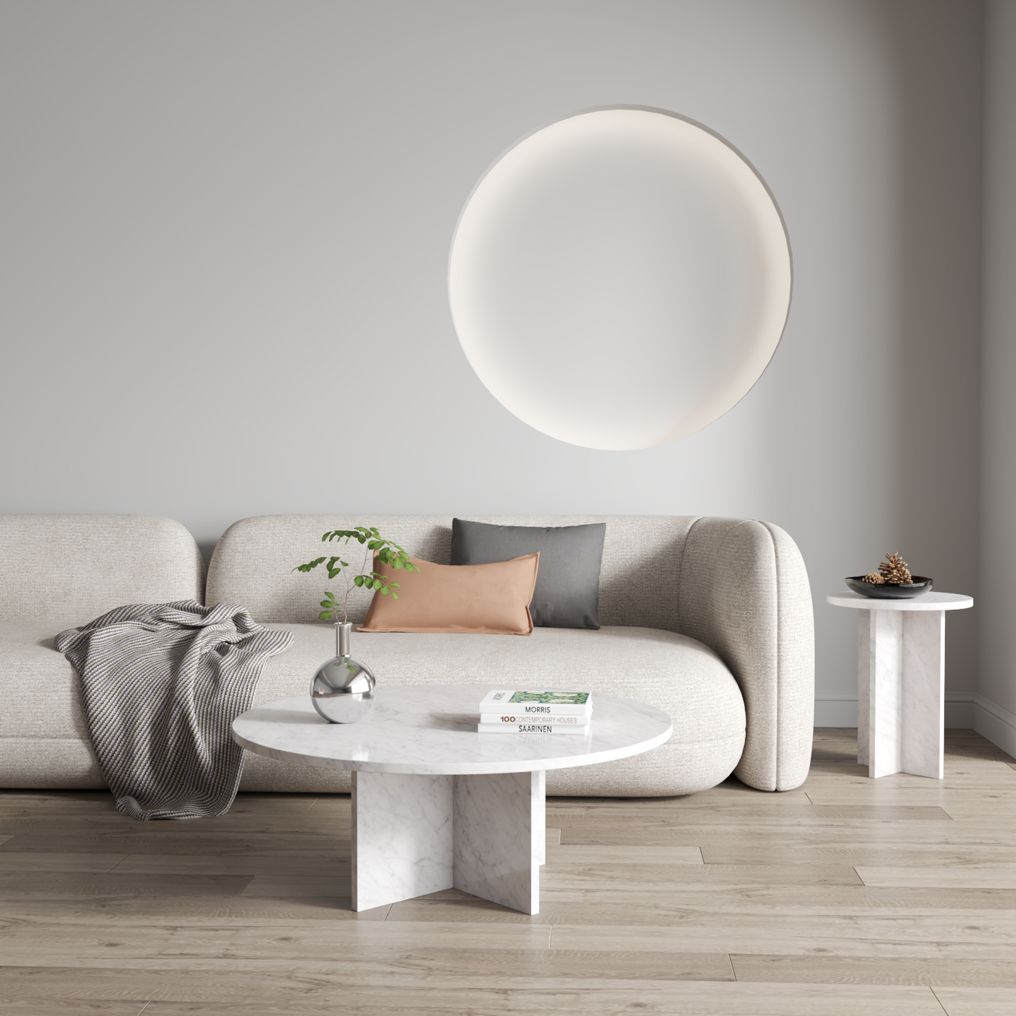 Gara 900 Round Coffee Table – Custom Stone Furniture in Quartz, Marble & Granite