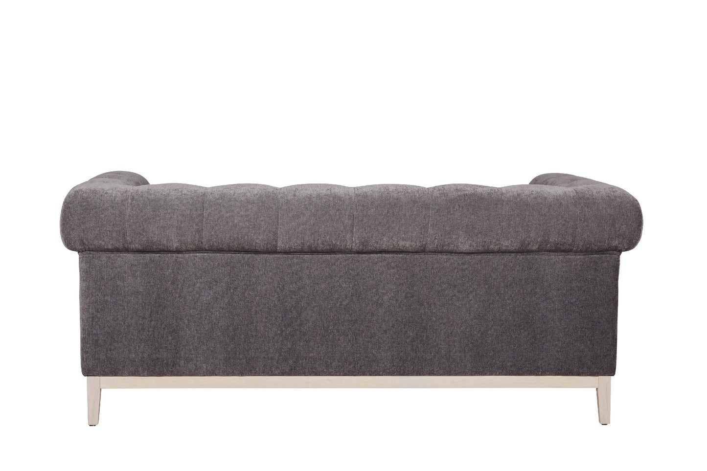 Hamilton 2 Seater Chesterfield-Style Sofa – Dark Grey Chenille