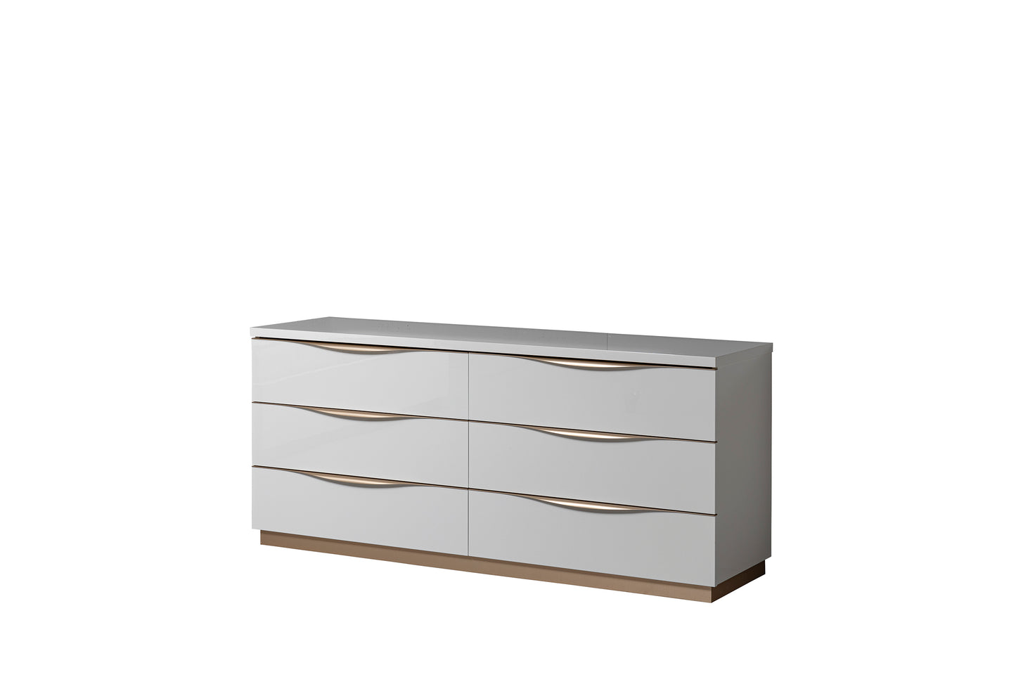 KIKI White hi-gloss 3 or 6 Draw Chest