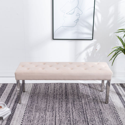 Knight Velvet Dining Bench