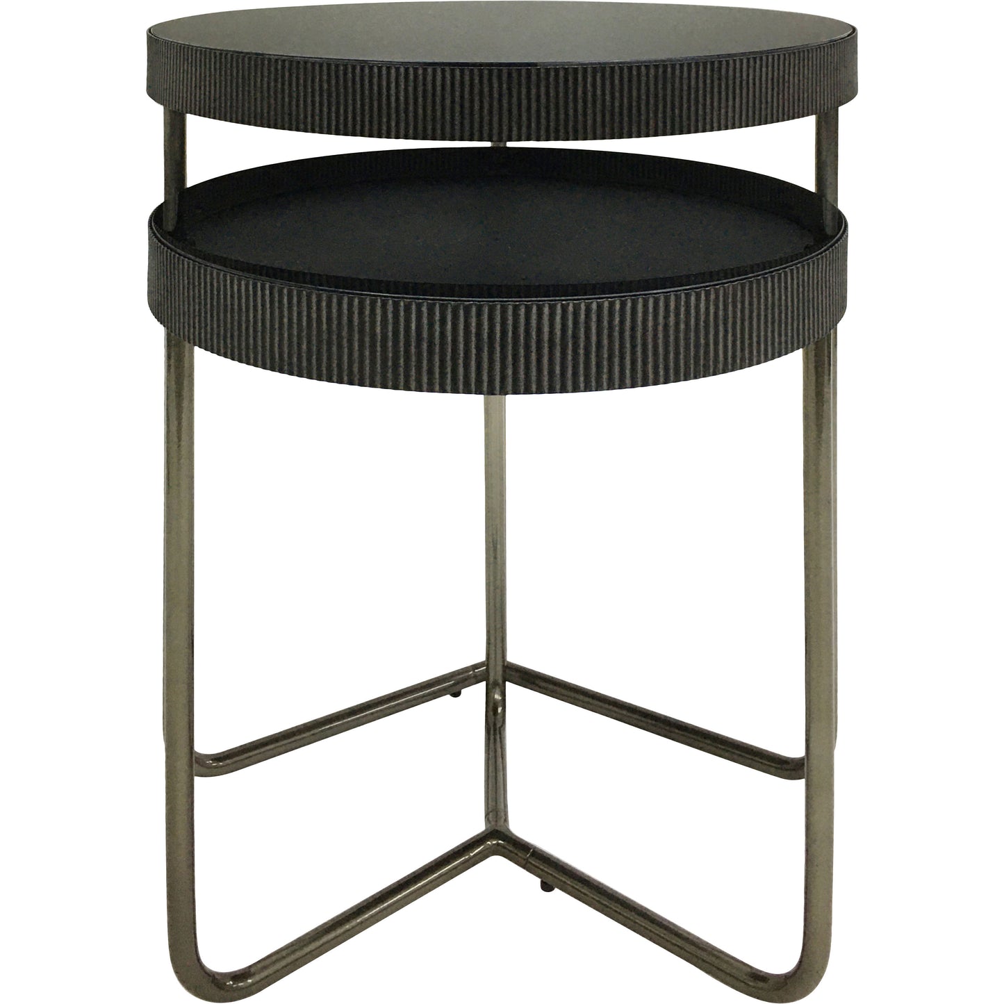 Knights Black Tinted Glass Side Table Set