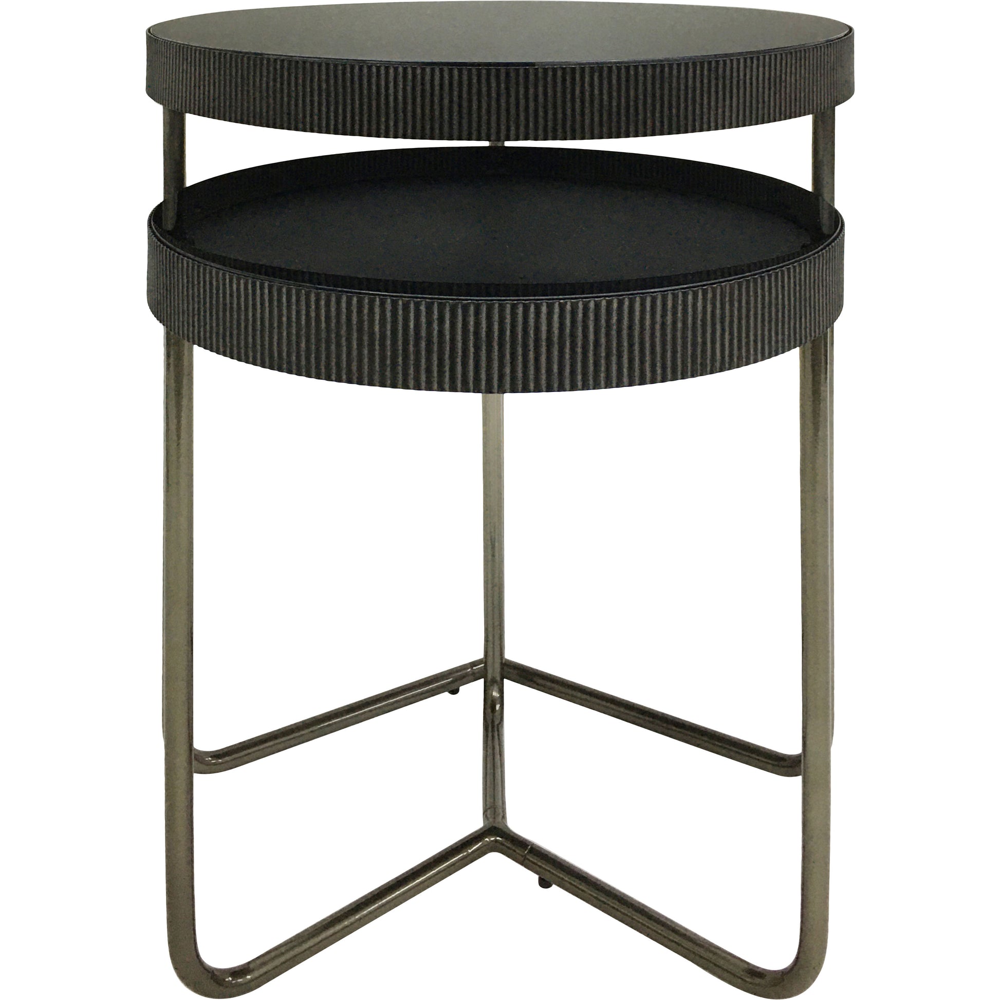Knights Black Tinted Glass Side Table Set