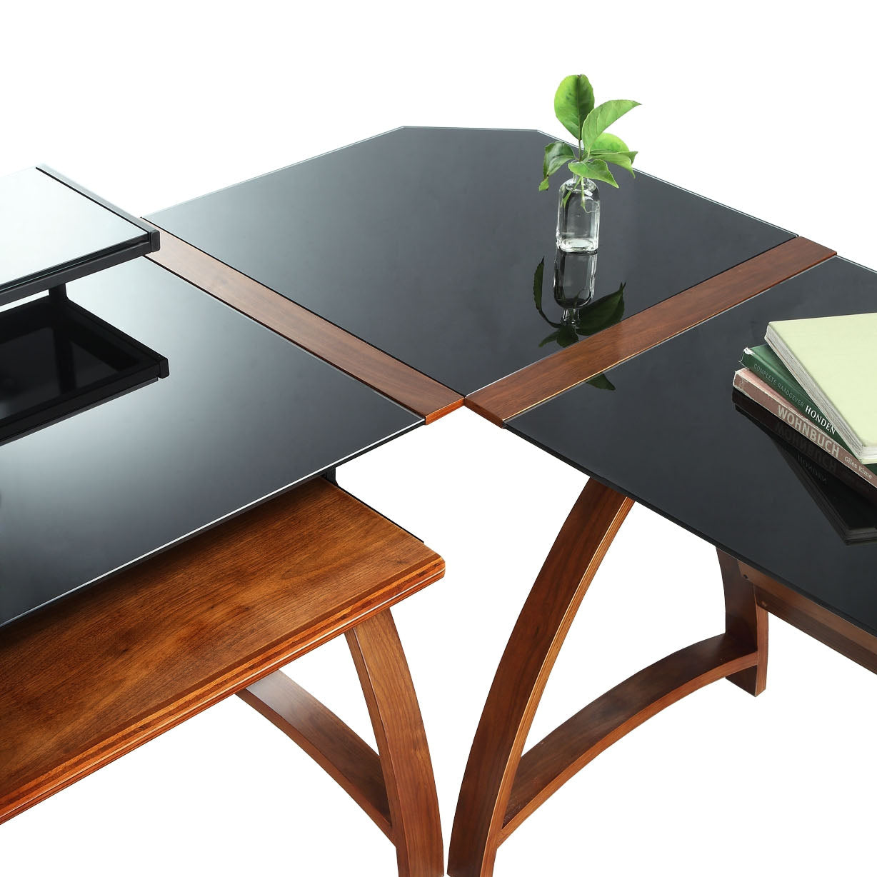 Lakisto Office Glass Desk Connector Stylish Workspace Integration