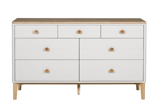 Arc 7-Drawer Chest – Oak & Dove Grey
