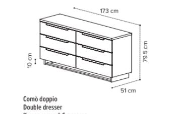 KARA 6 Drawer Chest or 6 Draw Dressing Table