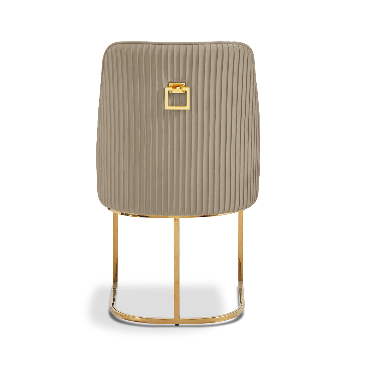 Pair of Reis Velvet Dining Chairs with Gold Legs – Modern Luxe Seating