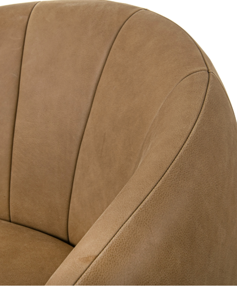 Colin Caramel Finish Swivel Chair Stylish and Comfortable