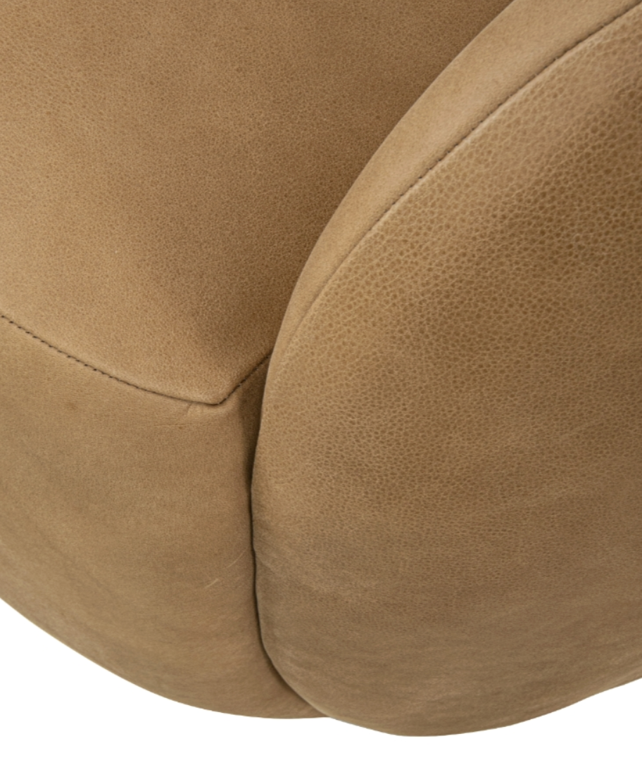 Colin Caramel Finish Swivel Chair Stylish and Comfortable