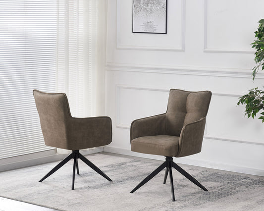Pair of Serena Swivel Dining Chairs