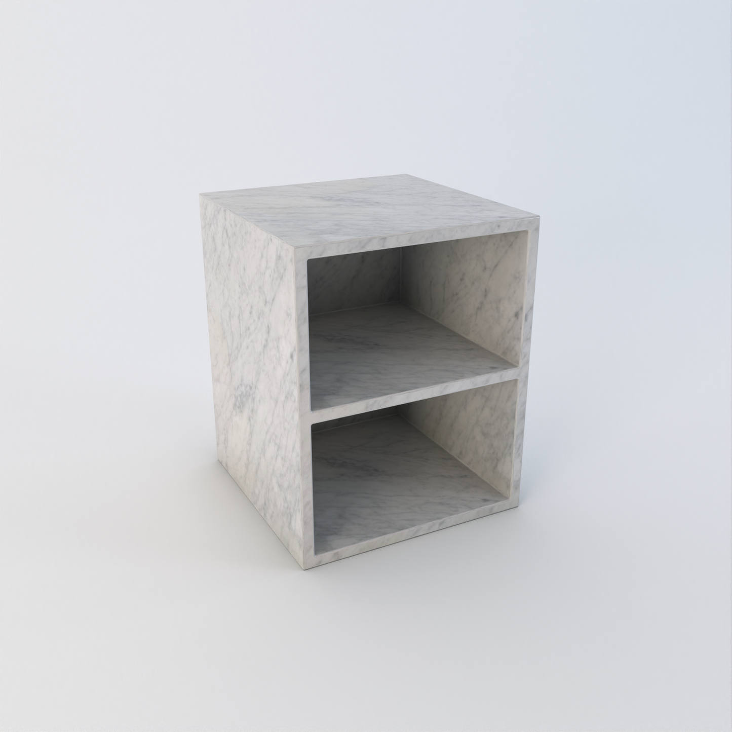 Lena Side Table with Shelf – Custom Stone Furniture in Granite, Quartz & Marble