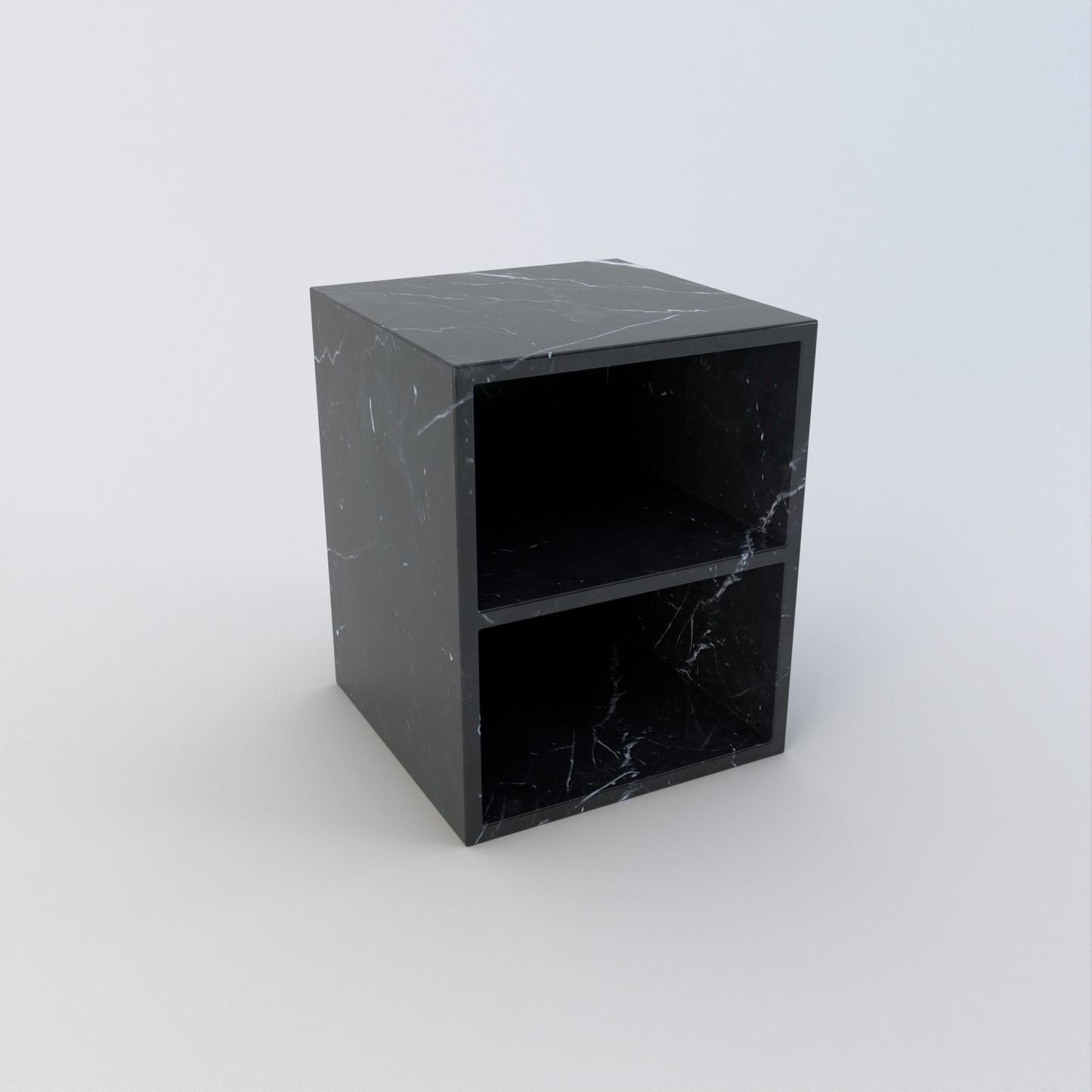 Lena Side Table with Shelf – Custom Stone Furniture in Granite, Quartz & Marble
