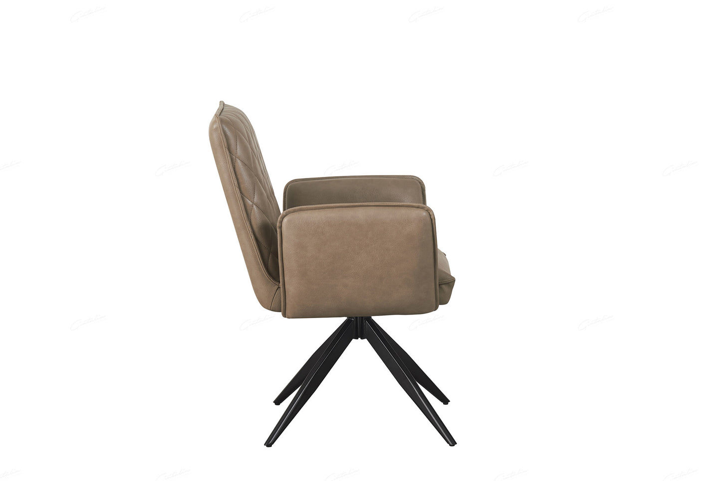 Pair of Siena Dining Chairs – Taupe or Black Fabric with Arms