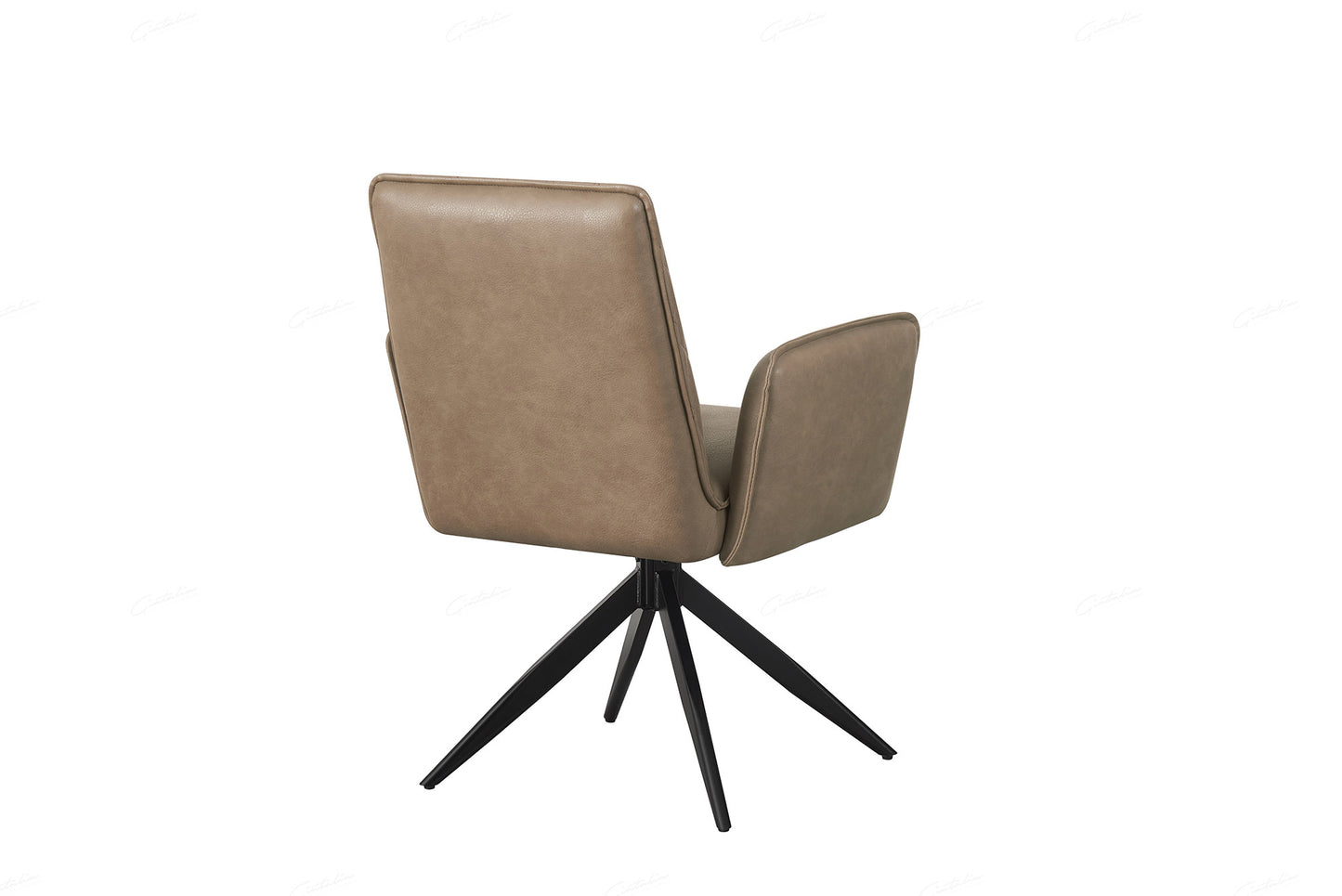 Pair of Siena Dining Chairs – Taupe or Black Fabric with Arms