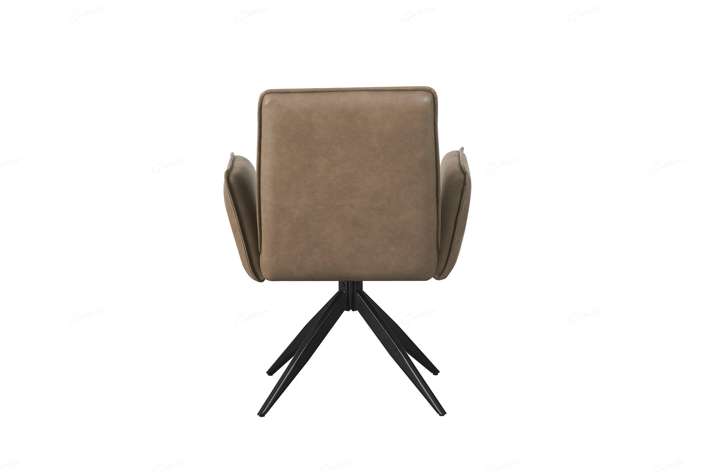 Pair of Siena Dining Chairs – Taupe or Black Fabric with Arms