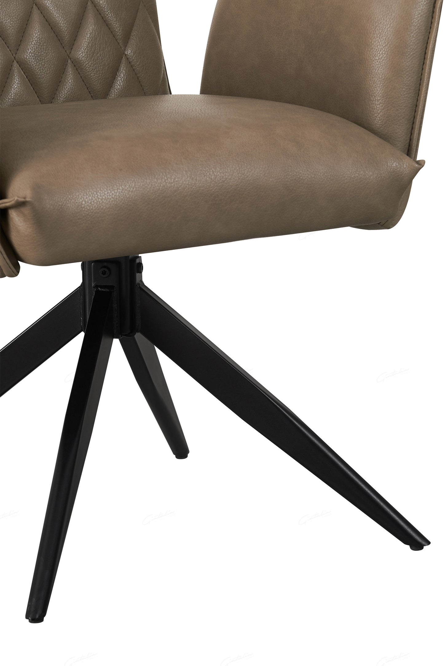 Pair of Siena Dining Chairs – Taupe or Black Fabric with Arms