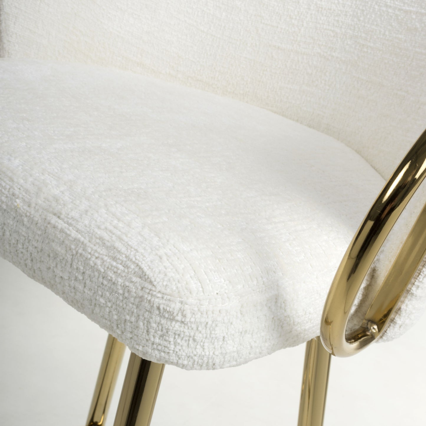 Verity Bar Stool – Gold Frame with Velvet or Textured Fabric