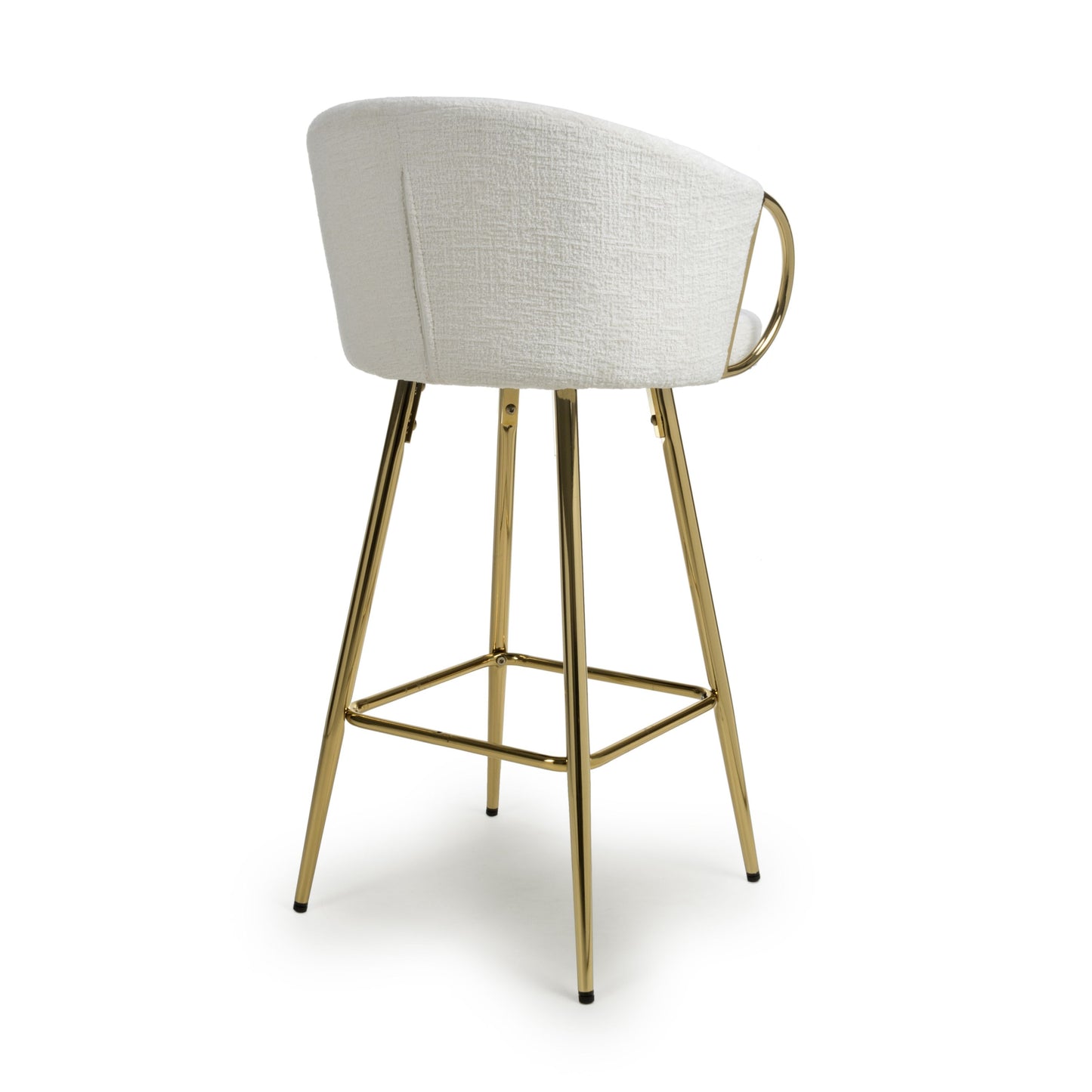 Verity Bar Stool – Gold Frame with Velvet or Textured Fabric