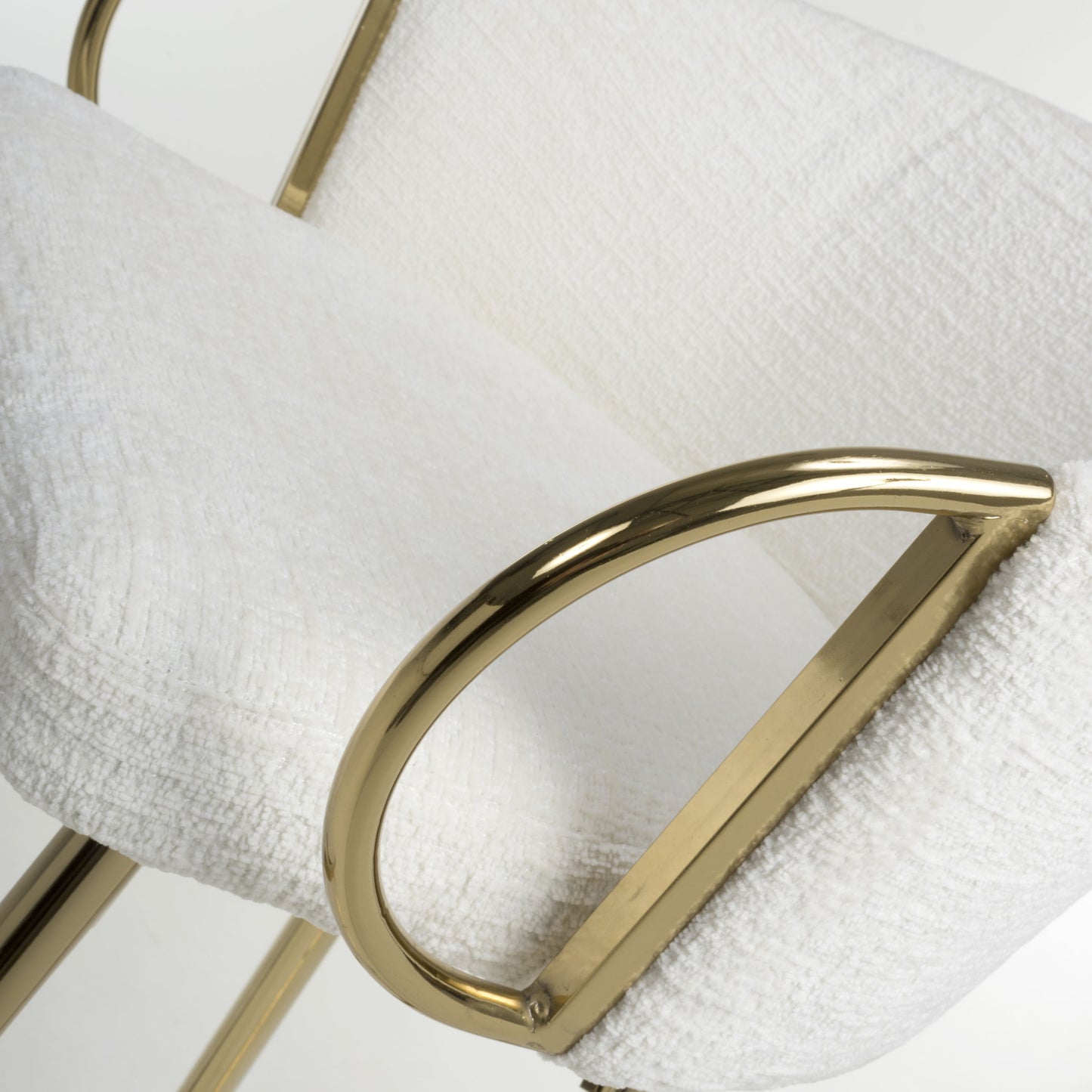 Verity Bar Stool – Gold Frame with Velvet or Textured Fabric