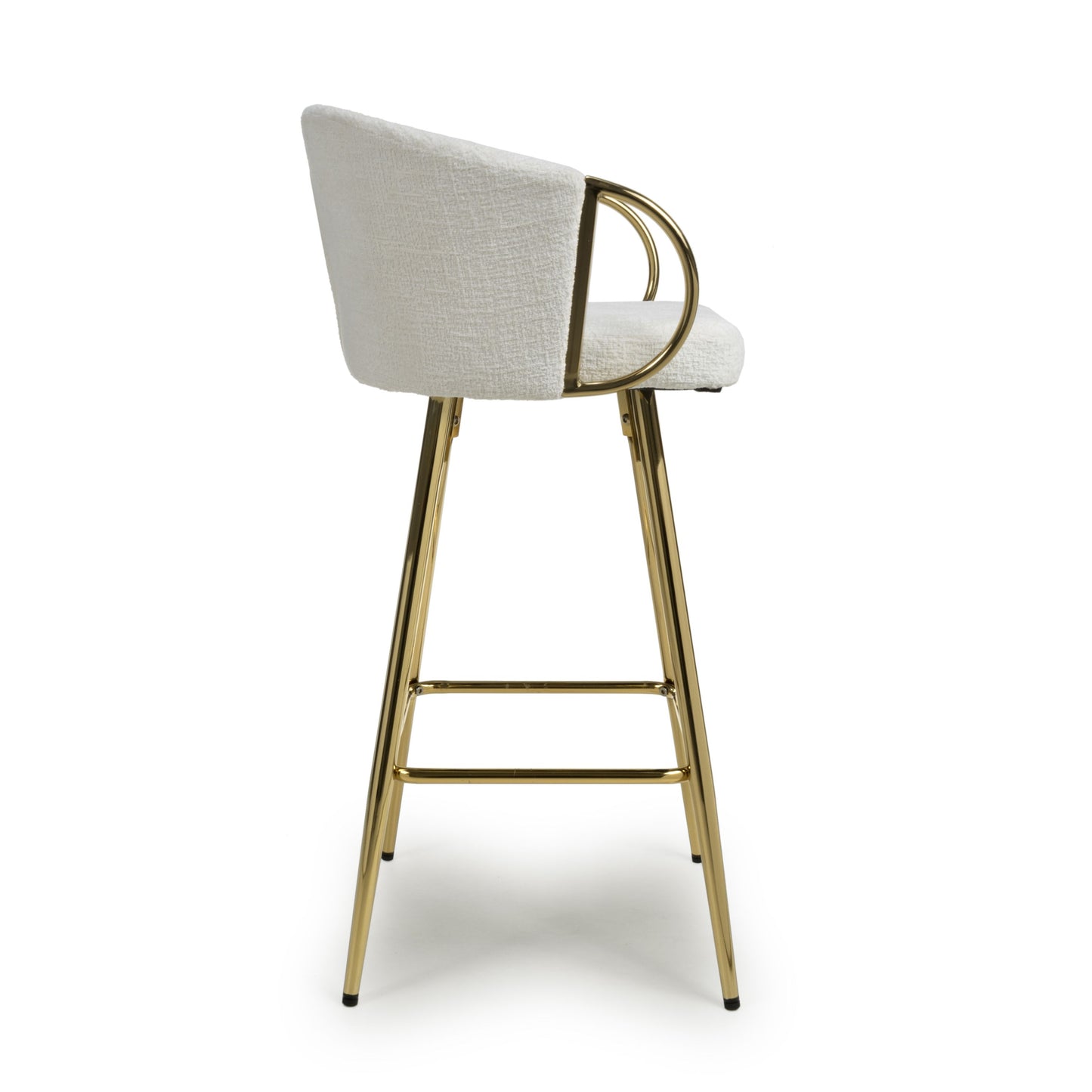 Verity Bar Stool – Gold Frame with Velvet or Textured Fabric